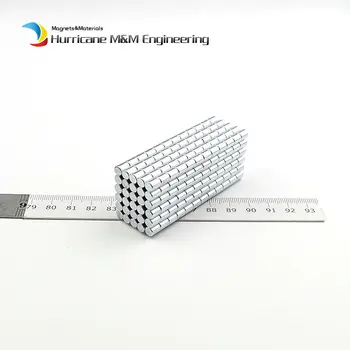 N42 Presnosť Pásov Plechový Magnet Valec Dia. 5x6mm NdFeB Mini Trvalé Magnetics Umelecké Remeslo Spojenie 100ks