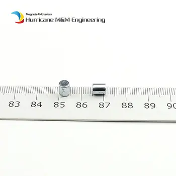 N42 Presnosť Pásov Plechový Magnet Valec Dia. 5x6mm NdFeB Mini Trvalé Magnetics Umelecké Remeslo Spojenie 100ks