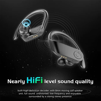 FBYEG tws bezdrôtové bluetooth slúchadlá herné headset športové nepremokavé stereo bass slúchadlá Ucho slúchadlá súprava handsfree mobilný