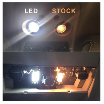 10pcs Biela, Canbus LED Žiarovky Interiéru Mapu Dome Kmeň Svetla Kit Pre 2011-2016 2017 Lexus CT200h Doska Zrkadlo na líčenie Lampa