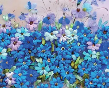 Čínsky Vyšívanie,DIY Páse s nástrojmi Cross stitch Súpravy na Vyšívanie súpravy, vázy modré kvety pásma výšivky stenu svadobné dekorácie
