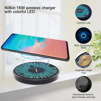 NILLKIN Bezdrôtovú Nabíjačku 15W Max pre Samsung S20 Ultra Pre Xiao Mi 9 2,5 hod úplné nabitie batérie pre iPhone 11 XS XR pre samsung Poznámku 10