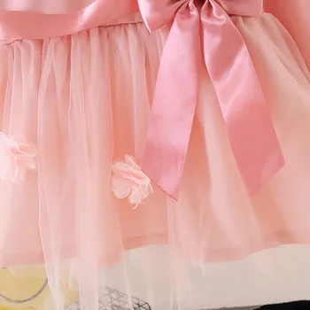2020 Jesenné Princezná Baby Girl Dress Oblečenie Kvetinový Narodeniny, Krst, Svadobné Šaty pre 0-2y Novorodenca Oblečenie Vestidos