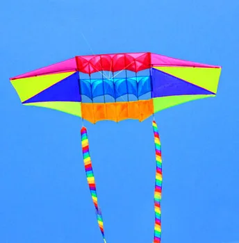 Doprava zadarmo kvalitný 2.5 m radar kite s rukoväť line vonkajšie hračky delta kite flying rainbow led veľký 3d kite kolesa hcx