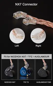 NiceHCK C16-3 16 Jadier Vysoká Čistota Medi Kábel 3.5/2.5/4.4 mm Konektor MMCX/2Pin/QDC/NX7 Pin Pre C12 ZSX ZAX TFZ BL-03 NX7 MK3 LZ A7