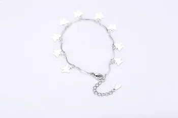 925 Sterling Silver Zvierat Náramky & Prívesky Pre Ženy Mincový striebro-šperky, Krásny Motýľ Náramok pulseira S-B112