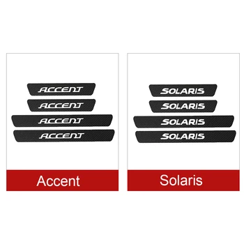 Pre Hyundai Akcent Solaris 2009-2018 2019 2020 4PCS PU Kožené Dvere Auta Parapet Šúchať Stráže Kryt Nálepky Prah Príslušenstvo