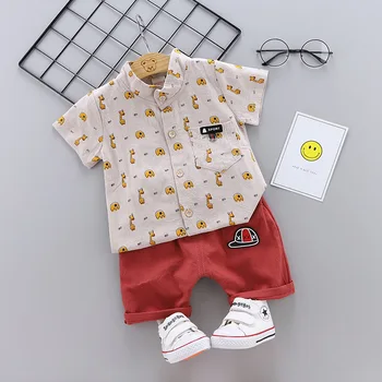 Baby Boy Oblečenie Sady Bebe Fashion T-shirt+Pevné Nohavice Nastaviť Lete Dieťa Výstroj Batoľa Deti Bavlnené Tepláky Oblečenie