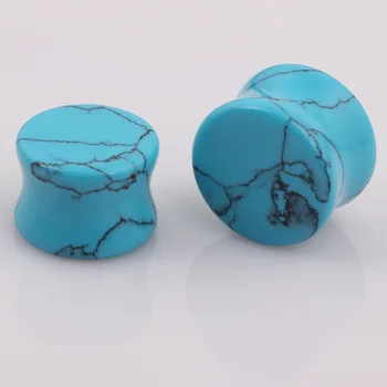 YULUCH 2018 Prírodný modrý kameň bubon jeden kameň 5-16 mm ďalšie špecifikácie punkcia módne osobnosti milovníkov ucho šperky, darčeky