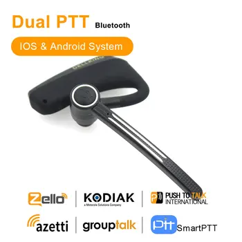 Dual PTT bezdrôtové Slúchadlá Anysecu E2 Bezdrôtový PTT Headset Pre Android Mobilný Telefón Walkie Talkie REÁLNOM PTT ZELLO