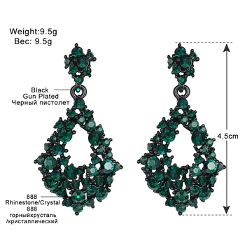 Minmin Módne 4 Farby Crystal Náušnice pre Ženy 2019 Vyhlásenie Veľké Geometrické Náušnice Strany Šperky, Vianočné Darčeky MEH1142