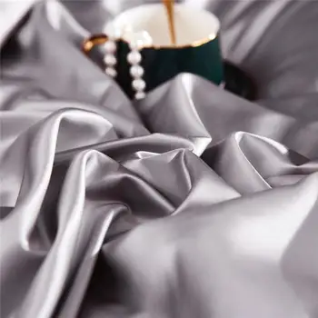 Luxusné 800TC Hodváb, Bavlna, Vyšívané Obliečky Nastaviť Hladká Lesklá Obliečky Kryt Nastaví Posteľ List obliečky na Vankúše Kráľovná King size 4Pcs