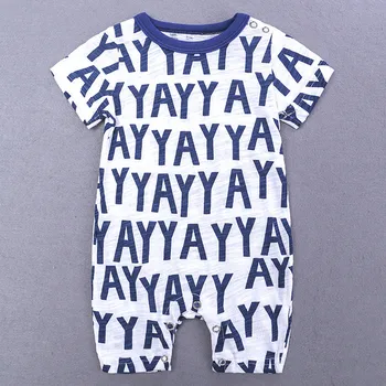 Oblečenie Jumpsuit Pre Novorodencov New Born Detské Oblečenie Batoľa Detský Baby Chlapci Karikatúra Tlače Romper Jumpsuit Oblek Šaty Letné