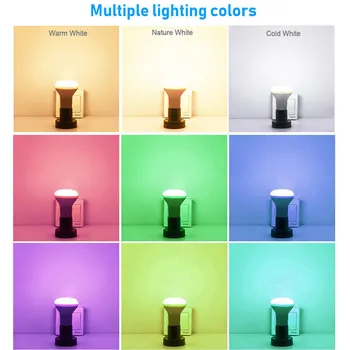 Tuya Smart Žiarovka 15W E27 WiFi LED Žiarovky RGB Farby a 2700K-6500K Biela Pracovať s Alexa Domovská stránka Google APP Stmievateľné