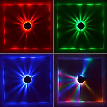 Mini 48 RGB LED Home Party Disco Par Fáze Podsvietenie Stenu Decor Flash Luz Svetlá Laser Color Beam Music dc svetlo Lampy, Osvetlenie