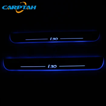 CARPTAH Výbava Šliapacie Auto Vonkajšie Časti LED Dvere, Parapetné Šúchať Doska Cesta Dynamické Streamer svetlo Na Hyundai I30 - 2017 2018