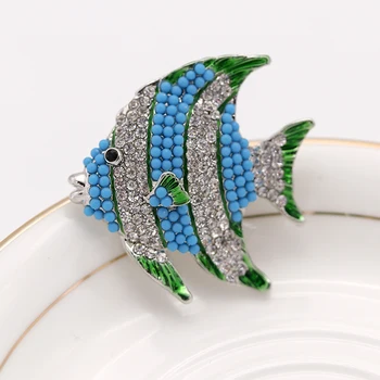ALLYES Drahokamu Tropické Ryby Brošňa pre Ženy Móda 2020 Roztomilý Zvierat Brošňa Strany Kabáta, Šperky, Módne Doplnky