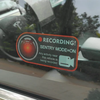 Auto Sentry Režim Záznamník Statické Nálepky Nahrávanie Pripomienka Interiéru Okno Nálepky Upravené Pre Tesla Model 3 X S Y Príslušenstvo