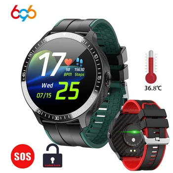 Teplomer Smartwatch SOS Bluetooth Hovor Password Lock Teplota Zisťovanie Full Screen Touch Multi Šport Smart Hodinky MT16 M3
