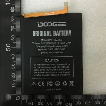 3.8 V 3200mAh BAT16523200 Náhradné Batérie pre Doogee Y6 C Y6C MTK6750 Octa-Core batériu Mobilného Telefónu