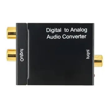 Digitálneho na Analógový Audio Prevodník Adaptér 24-bit S/PDIF L/R Audio Converter Adaptér Stabilné Dekódovať