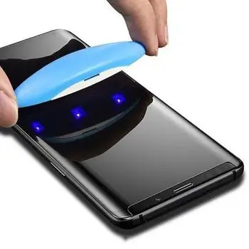 Ochranné sklo UV sklo na Samsung Galaxy s rezacím zariadením S10 g973 s UV lepidlo transparentné