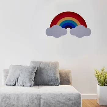 Bezdrôtové Diaľkové Nordic Štýl LED Steny Lihgt Dekor Rainbow Nástenné Svietidlo Svietidlá Moderná detská Izba Vedľa Spálne Jednoduchý Štýl
