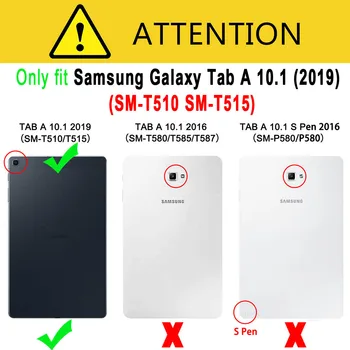 Podsvietenie Klávesnice Prípade Bezdrôtová Myš Pre Samsung Galaxy Tab 10.1 2016 2019 SM-T510 SM-T515 T580 T585 Myší Kryt