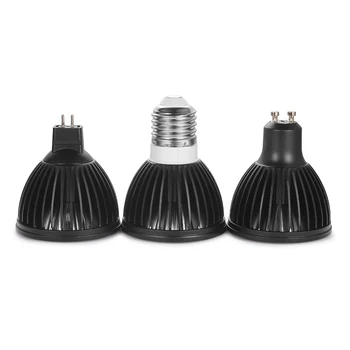 Nové LED Spotlight GU10 E27 GU5.3 MR16 15W PAR20 Stmievateľné 110V 220V Lampa Black White Vzhľad Stropu stolná Lampa