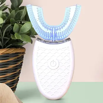 Inteligentný Ultrazvukové Elektrické U-tvarované Kefka USB Nabíjateľné Bielenie Zubov Kit S Kvapalinou Foaming zubná pasta