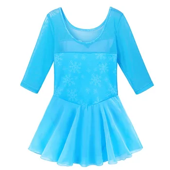 BAOHULU Batoľa Balet Trikot Modrá Snowflake Obleky pre Dievčatá, Gymnastika Vyhovovali Balerína, Tanečných Kostýmov, Deti, Dieťa, Oblečenie