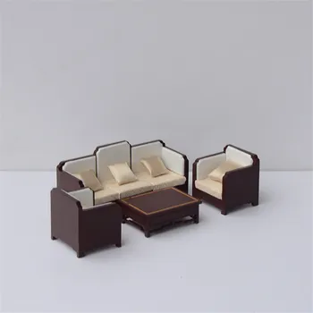 Konštrukcia piesku tabuľka DIY model materiálu mini nábytok gauč posteľ, skrine, kuchynský stôl a stoličky Čínsky nábytok model 1:20