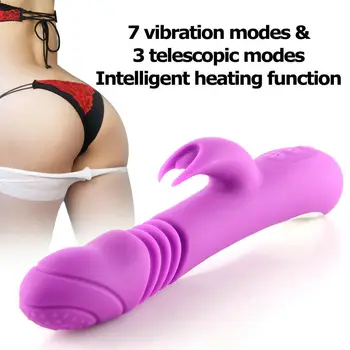 Dildo S Ohrevom Tlačením & Vibrácií Nepremokavé Klitorálny G Pozorovateľ Stimulátor Dospelých Produkty Sexuálne Hračky Pre Ženy A Páry