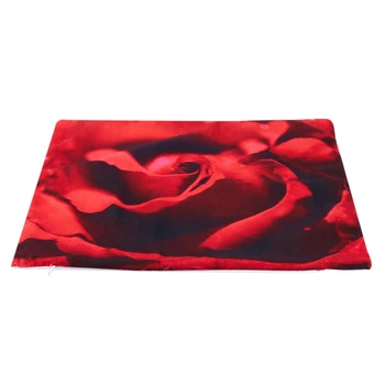 1Pcs 45x45cm 3D Red Rose Pringting Spálňa Hodiť Vankúš Domov, časť Červená Vášeň tému spálňa skladovanie posteľnej bielizne