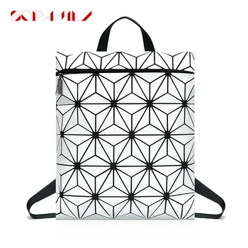 2021 Nové Ženy Batohy Svetelný Geometrické Študent Školské tašky Cestovné Hologram Batoh pre Dievčatá Daypacks Bao Tašky sac dos