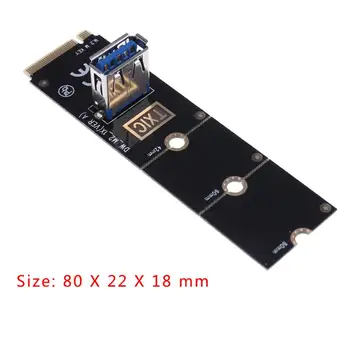 NGFF M. 2 USB3.0 Converter Adaptér Grafické karty Extender Karty M. 2 NGFF PCI-E X16 Slot Prenos Karty Ťažba m2 Stúpačky Karty