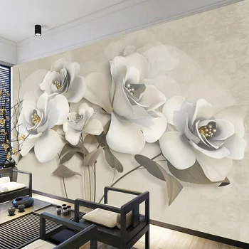 Vlastné Foto Tapety 3D Stereo Šperky Kvety nástenná maľba Obývacia Izba Gauč TV Spálni Luxus Domova Abstraktných De Parede Stenu Papiere