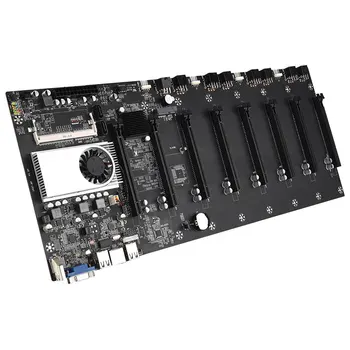 Ťažba základná Doska s procesorom a VENTILÁTOR a Nastaviť 8 GPU Sloty pre DDR3 Pamäte, Integrovaná VGA Nízka Spotreba Nádherné