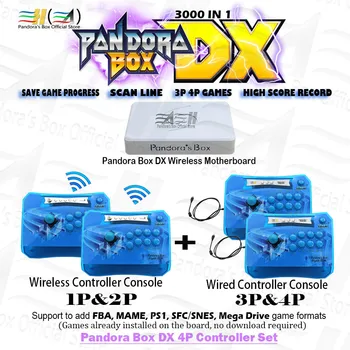 2021 Nový Pandora Poľa DX 4P regulátor nastavený 3000 v 1 3P 4P hra, Bezdrôtové a Káblové radiče plug and play Uložiť hru tekken 3D