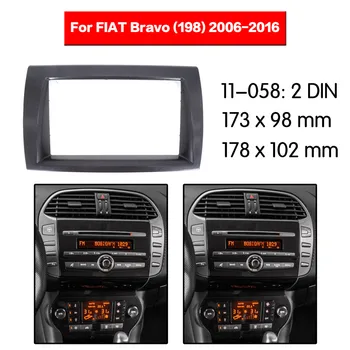 Autorádio Fascia multimediálne Rám Auta Pre FIAT Bravo 2006-2016 Facia Panel Výbava Dash CD Double Din Audio Panel dash Mount Kit