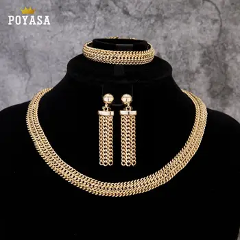 2019 Svadobný Dar Nigérijský Svadobné Afriky Korálky Šperky Set Značky Žena Módy Dubaj Zlatá Farba Šperky Set Veľkoobchod Dizajn