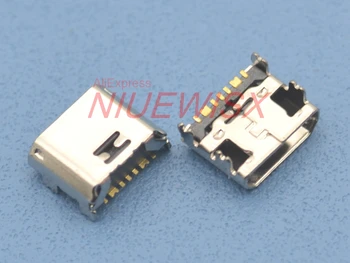 50pcs nový 7 PIN 7pin mini micro usb nabíjanie nabíjanie jack konektor konektor dock socket port pre Samsung i9082 i9080 i879 i8552 i869