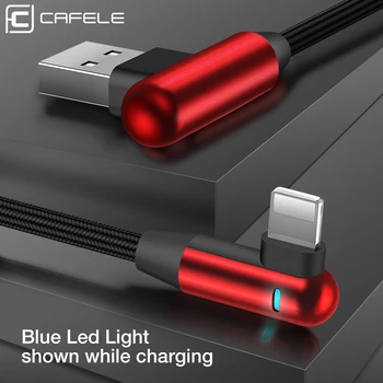 CAFELE 120 cm LED Svetlo, USB Nabíjanie Telefónu Kábel pre iphone X 8 7 6 Plus 5s Odolná USB Kábel na Synchronizáciu Údajov Kábel pre IOS 11 10 9