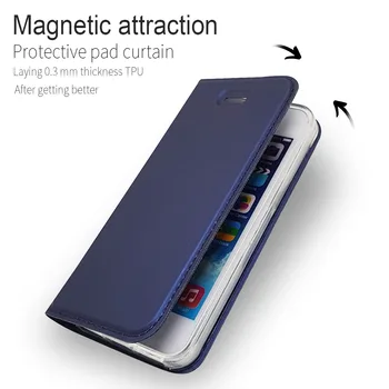 Magnetické Flip puzdro pre iPhone 6 6 7 8 Plus X XR XS Max 11 12 Pro Kožené puzdro Karty Vrecku Peňaženku Knihy Ochrany Flip Cover