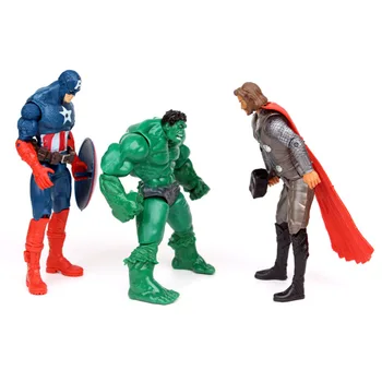 10pcs/set Marvel Avengers akcie obrázok Iroman Čierna Vdova Hulk Iron Man, kapitán Amerika, Thor, Spiderman Figuren 15 CM Super Hrdina