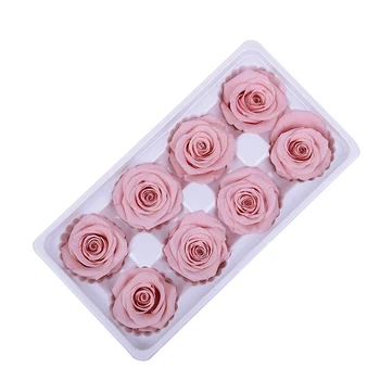 8PCs/BOX Vysokej Kvality Konzervované Rose Box Nesmrteľný Ruže Kvet DIY Materiál Veľkoobchod Kvet Prírodné Večný Sušené kvety Úroveň A