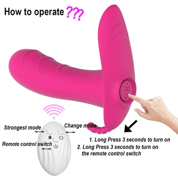 HWOK Bezdrôtové Diaľkové Ovládanie Dildo Vibrátor dobre sa nosí Nohavičky G Mieste Klitorisu Sexuálne hračky pre Ženy, Ženská Masturbácia Stimulátor