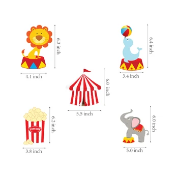 30pcs/set Karneval Cirkus Tému Dekorácie Cartoon Zviera Visí Vírivá Pre Deti Narodeninovej Party DIY Strana navrhne XL039