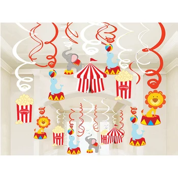 30pcs/set Karneval Cirkus Tému Dekorácie Cartoon Zviera Visí Vírivá Pre Deti Narodeninovej Party DIY Strana navrhne XL039
