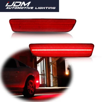 IJDM Údené /Červená Objektív Červená LED Zadný Nárazník Reflektor Bočné Obrysové Svetlá Pre Roky 2005-2009 Ford Mustang Zadný Blatník Bočné Obrysové Svetlá